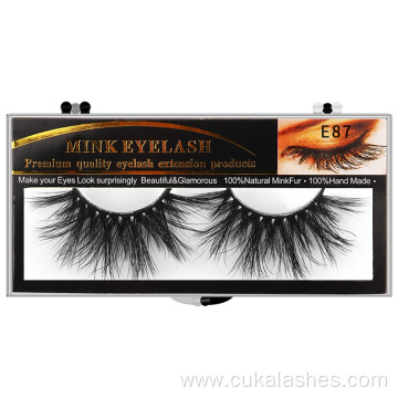 natural long mink lashes 25mm with packaging boxes